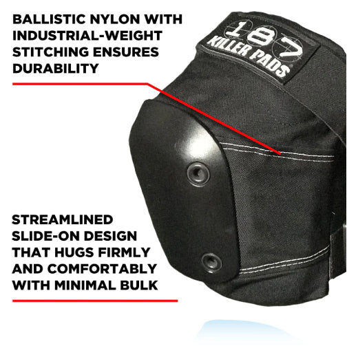 187 Killer Pads Slim Knee Pad Set - Black