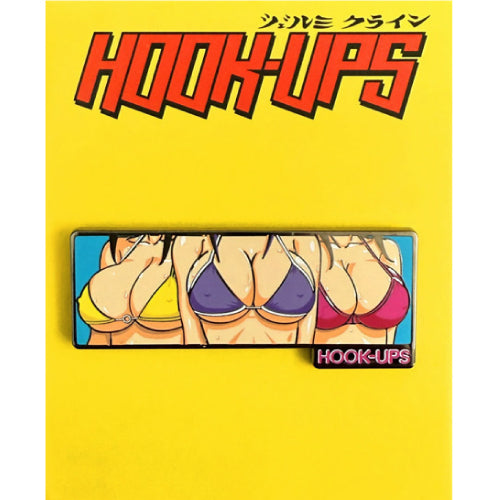 Hook-Ups 3 Girls Enamel Pin front