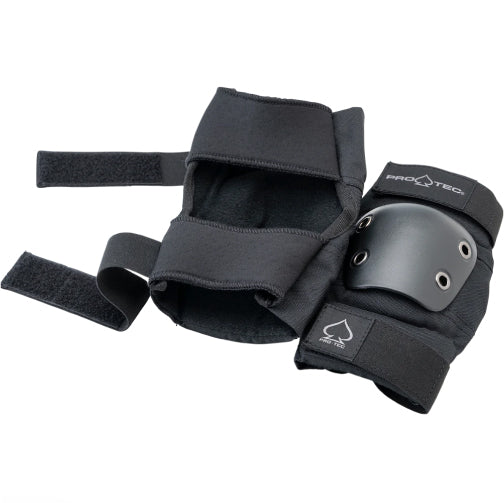 Pro-Tec Street 3-Pack Open Back Knee/Elbow/Wrist Pad Set Black