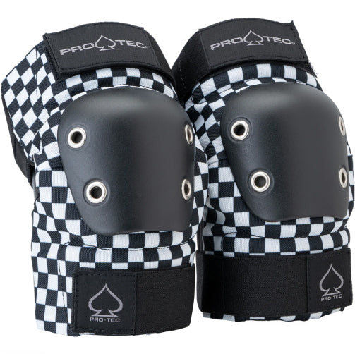 Pro-Tec Street 3-Pack Open Back Knee/Elbow/Wrist Pad Set Black/White Checkered