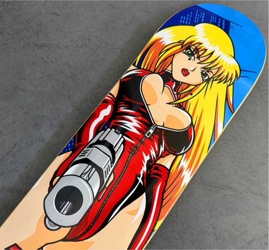 Hook-Ups 357 Skateboard Deck 8.25" close graphic