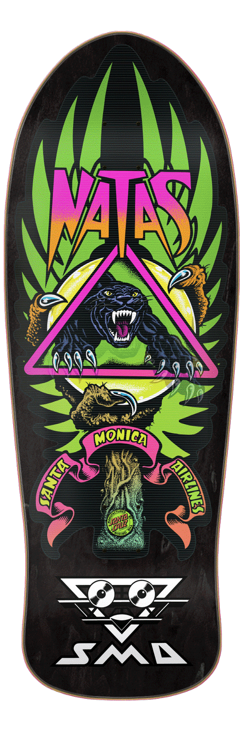 Santa Cruz Natas Panther Lenticular Shaped Reissue Skateboard Deck 10.538"
