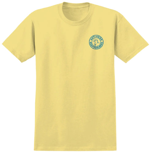 Antihero Basic Pigeon Round Double Tee - Cornslick/Blue