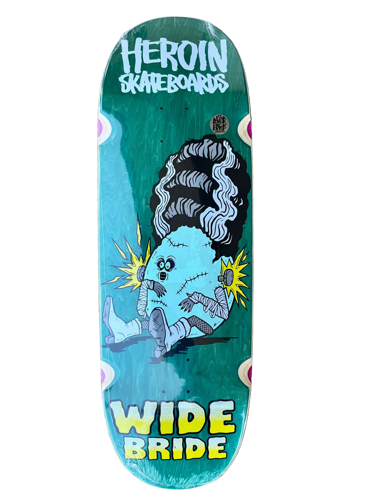 Heroin Wide Bride Skateboard Deck 10.4" teal veneer