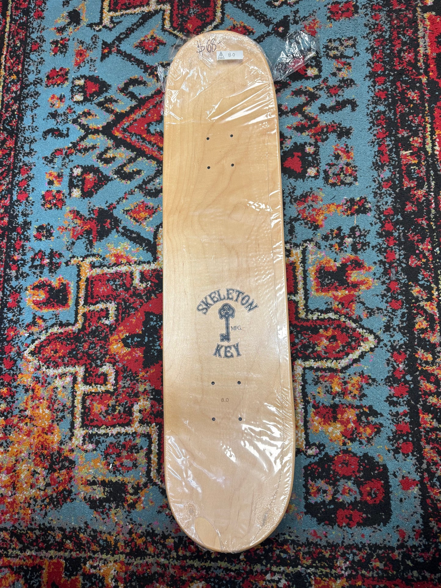 *BLEMISH* Skeleton Key Logo Skateboard Deck 8.0"