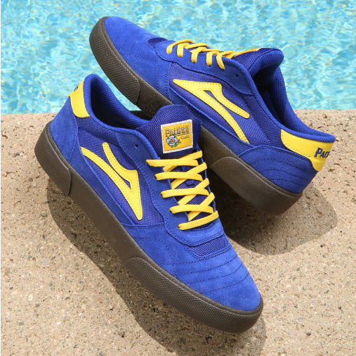 Lakai X Pacifico Cambridge Skateboarding Shoe - Blue/Yellow
