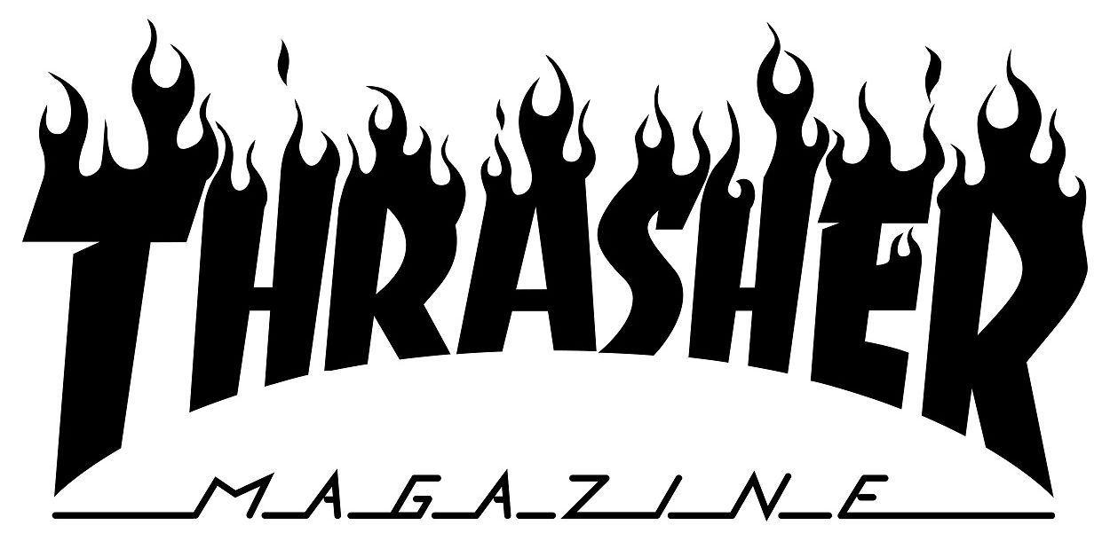 Thrasher Vintage Flame Logo Tee - Washed Black