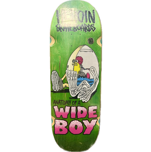 Heroin Anatomy of a Wide Boy Skateboard Deck 10.4"