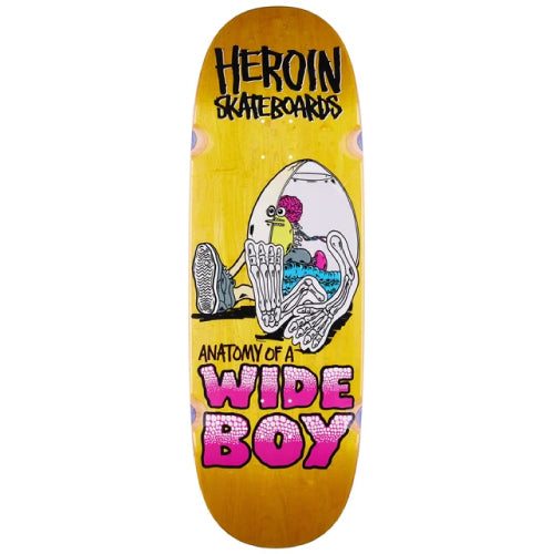 Heroin Anatomy of a Wide Boy Skateboard Deck Assorted 10.4"