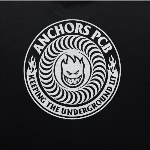 SPITFIRE X ANCHORS KTUL Tee - Black back graphic