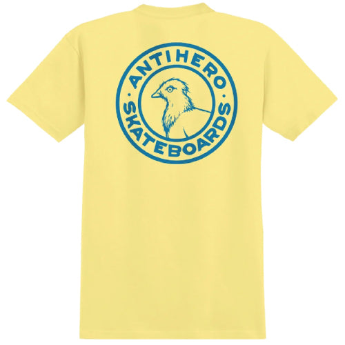 Antihero Basic Pigeon Round Double Tee - Cornslick/Blue