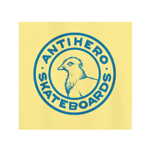 Antihero Basic Pigeon Round Double Tee - Cornslick/Blue