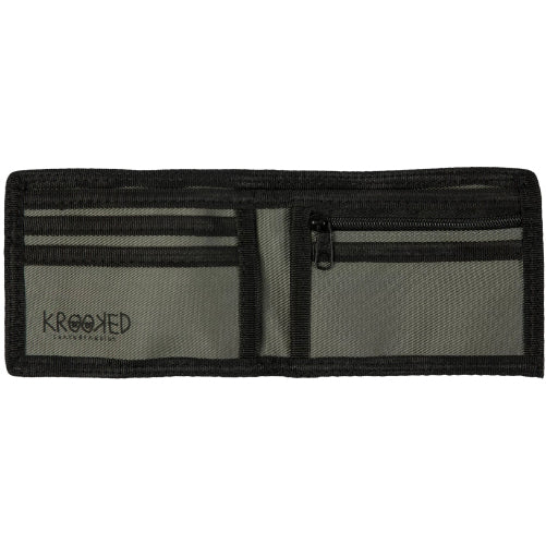 Krooked Arketype Raw Bi-Fold Wallet - Charcoal/Black