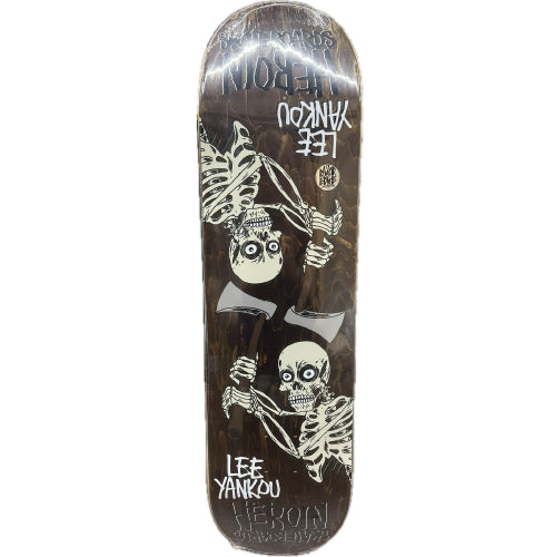 Heroin Yankou Axe Sketons Symmetrical Skateboard Deck 8.25"