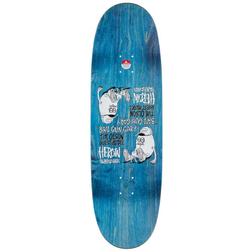 Heroin Bail Gun Gary 4 Symmetrical Skateboard Deck 9.75"