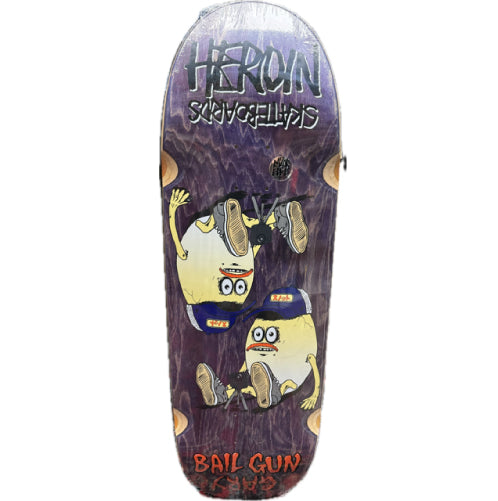 Heroin Bail Gun Gary 4 Symmetrical Skateboard Deck 9.75"