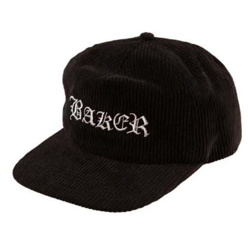 Baker Olde Corduroy Snapback Hat - Black