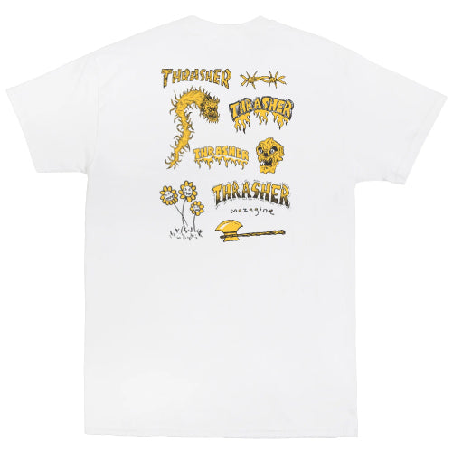 Thrasher Barbarian Tee - White