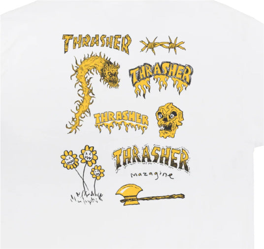 Thrasher Barbarian Tee - White