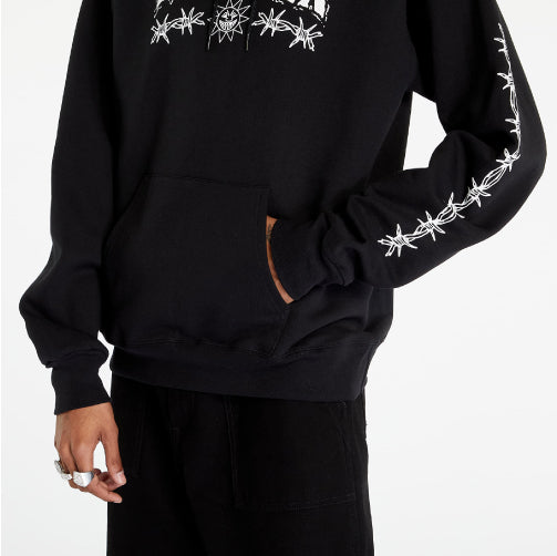 Thrasher Skateboards Mike Gigliotti Barbed Wire Hoodie - Black