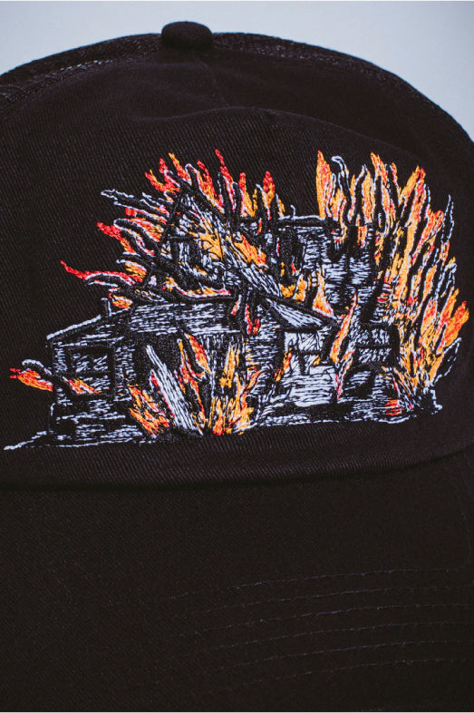 FA Burning Barn Trucker Hat - Black