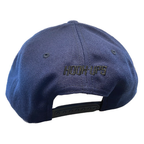 Hook-Ups Barrel of a Gun Snapback Hat - Navy