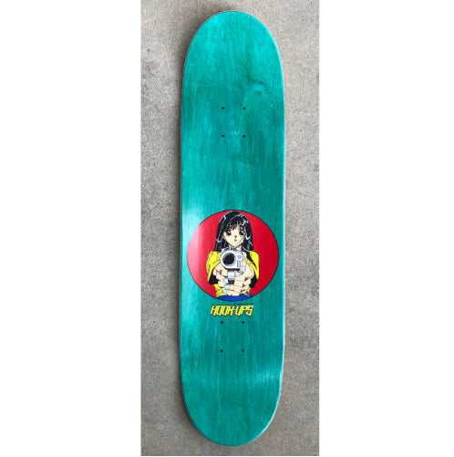 Hook-Ups Barrel of a Gun Skateboard Deck 8.0" top
