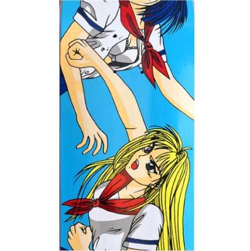 Hook-Ups School Girl Battle Skateboard Deck 8.25" close