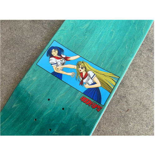 Hook-Ups School Girl Battle Skateboard Deck 8.25" top close
