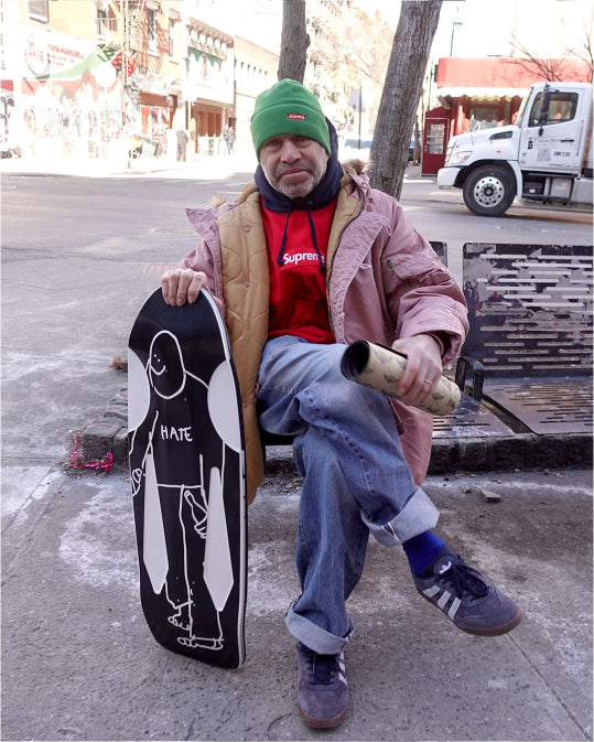 Krooked Mark Gonzales Skate Shop Day Hate Beamer Skateboard Deck 10.75"