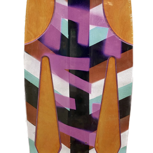 Krooked Mark Gonzales Evil Beamer Coupe Skateboard Deck Orange Veneer 10.75"