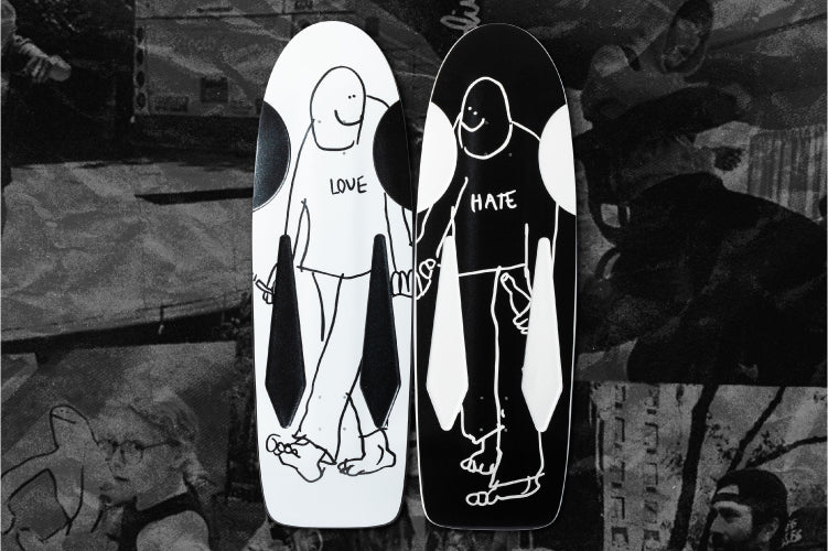 Krooked Mark Gonzales Skate Shop Day Love Beamer Skateboard Deck 10.75"