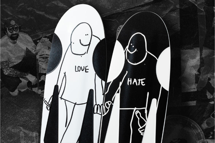 Krooked Mark Gonzales Skate Shop Day Love Beamer Skateboard Deck 10.75"