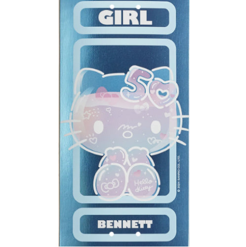 Girl X Hello Kitty 50th Anniversary Bennett Skateboard Deck 8.25"