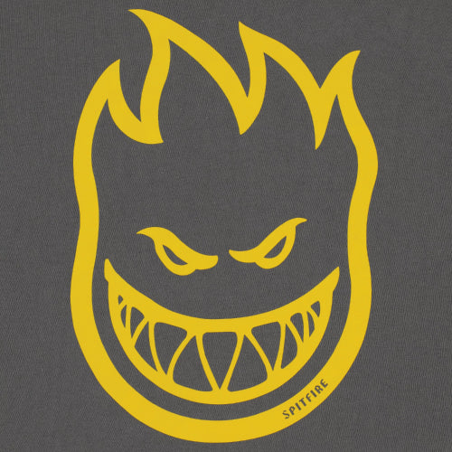 Spitfire BigHead Tee - Charcoal/Yellow