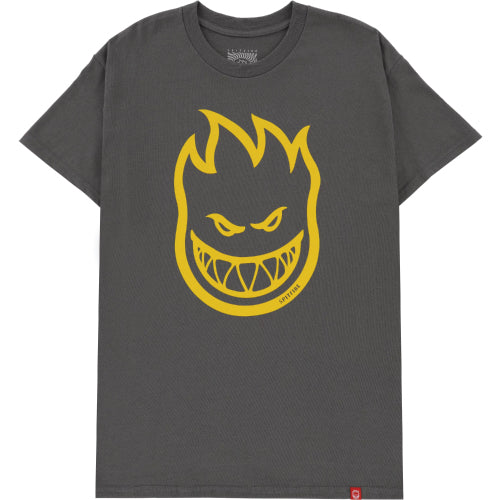 Spitfire BigHead Tee - Charcoal/Yellow