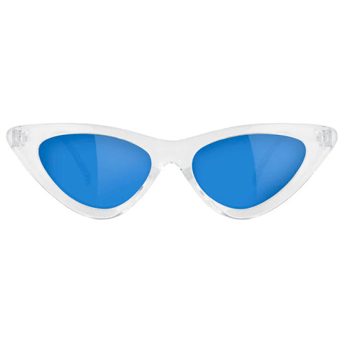 Glassy Billie Polarized Sunglasses - Clear/Blue