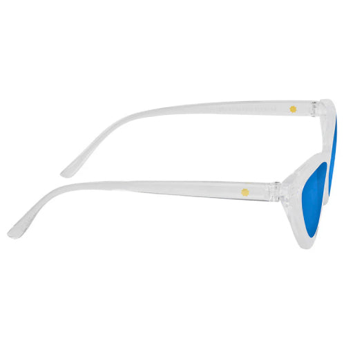 Glassy Billie Polarized Sunglasses - Clear/Blue