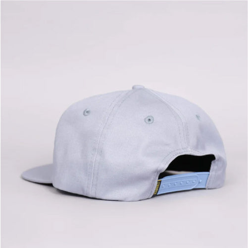 Krooked Eyes Fill Snapback Hat - Light Blue/Yellow