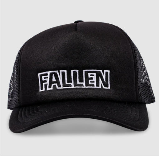 Fallen Bold Snapback Hat - Black/White