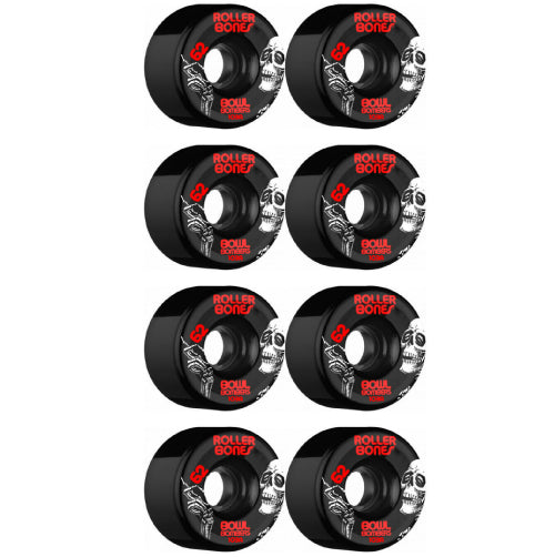 Rollerbones Bowl Bombers Quad Wheels Black 62MM 101A (8pk)