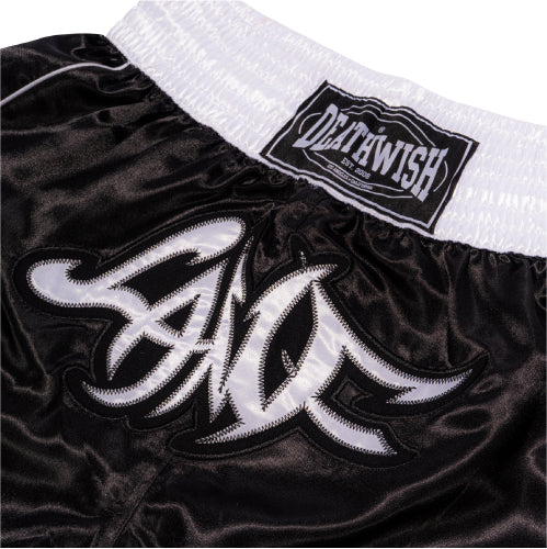 Deathwish LAMF Satin Boxing Shorts - Black