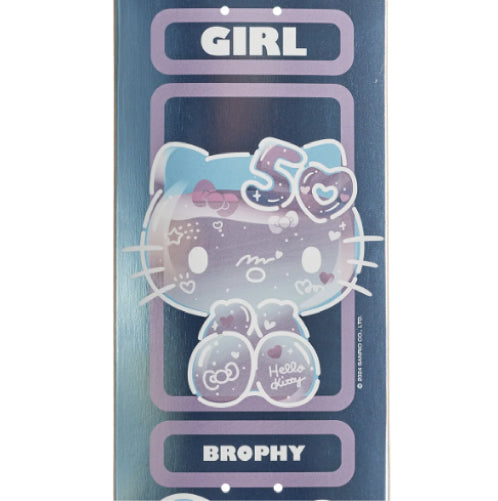 Girl X Hello Kitty 50th Anniversary Brophy Skateboard Deck 8.6"