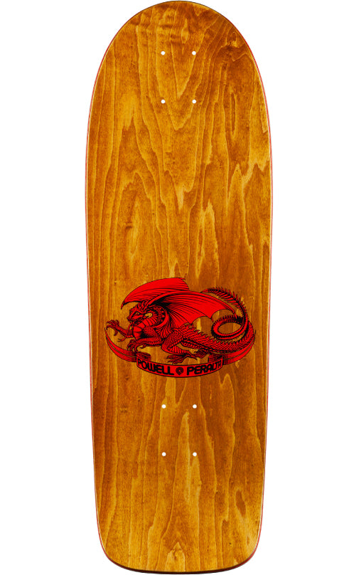Powell Peralta Ray Rodriguez OG Skull & Sword Brown Stain Reissue Skateboard Deck 10.0" top