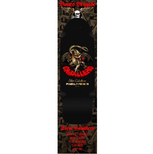 *LIMITED* Powell Peralta Bones Brigade Series 16 STEVE CABALLERO Black/Gold Foil Deck 10.09"