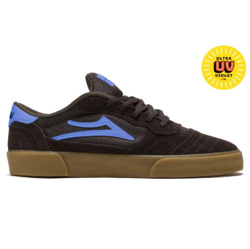 Lakai Cambridge Skateboarding Shoe - Chocolate/Light Blue UV