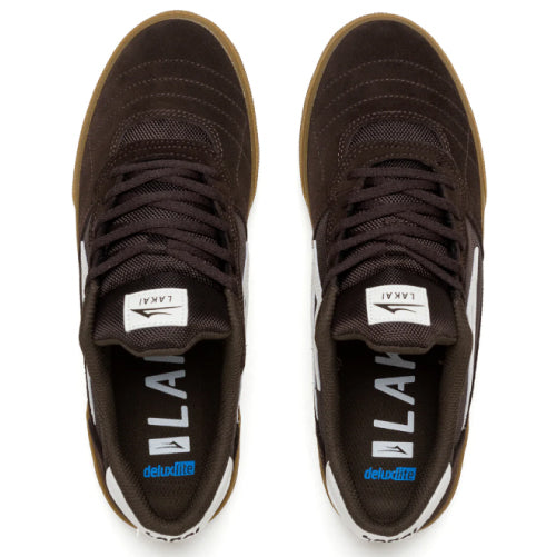 Lakai Cambridge Skateboarding Shoe - Chocolate/Light Blue UV
