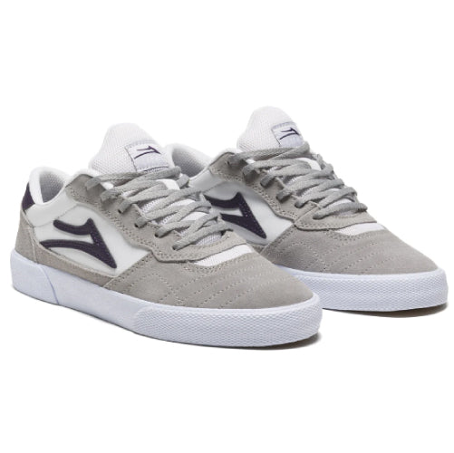 Lakai Cambridge Skateboarding Shoe - Grey/White Suede