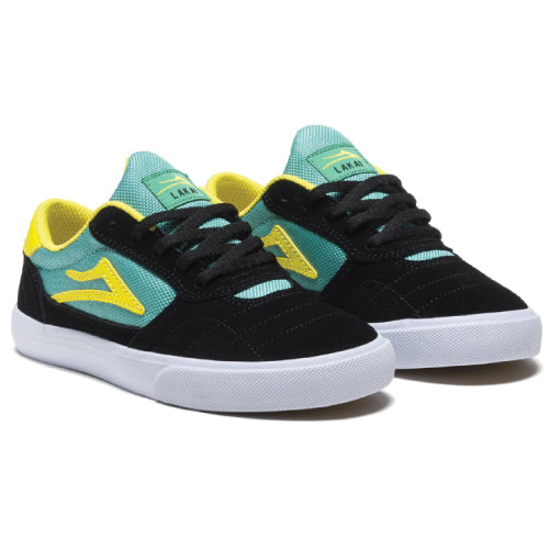 Lakai Cambridge Kids Skate Shoe - Black/Teal