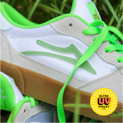 Lakai Cambridge Suede Leather Skateboarding Shoe - White/UV